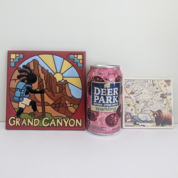 BUNDLE Earthtones Grand Canyon Kokopelli Hiker Tile Trivet Glacier National Park - Picture 10 of 12